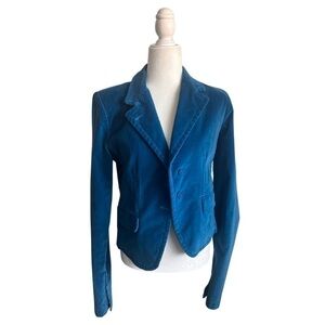 Lucky Brand Women’s Blue Velvet Blazer - Size M